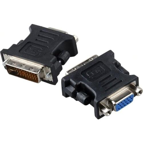 DVI to VGA Adapter Converter DVI 24+5 Pin Male to VGA Female 1080P Video Converter for HDTV Computer PC Laptop Projector