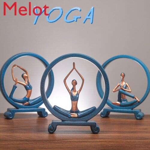 Aihui Nordic Yoga girl resin crafts creative abstract figures porch living room furnishing household accessories