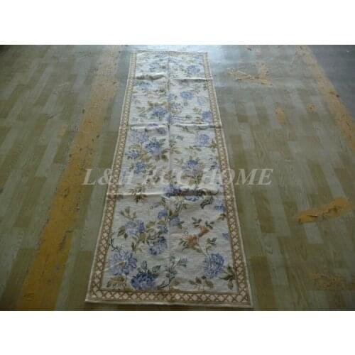 Free shipping 10K 2.5'X8' needlepoint runners,100% New Zealand wool rug runner carpet