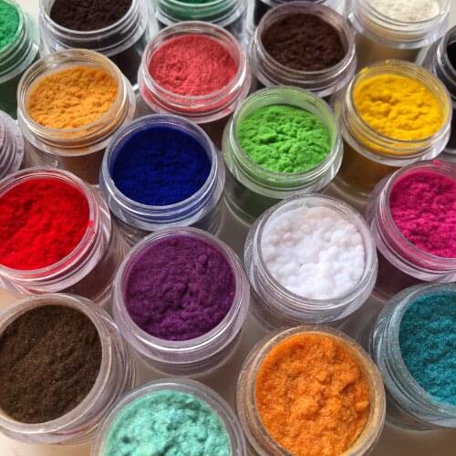 24 Colors 3D Candy Velvet Nail Glitter Nail Accessories Flocked Fuzzy Soft Manicure Villus nail art makeup Powder puff velour