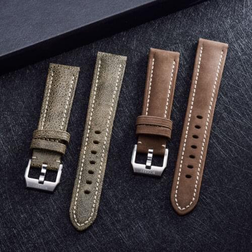 Boderry Urban Straps Genuine Leather/Rubber/316L Stainless Steel 240mm*22mm
