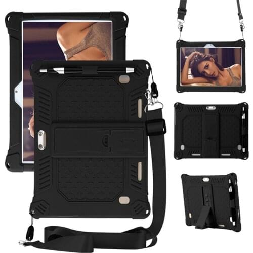 Tablet Case 10.1 Universal Soft Shockproof Silicone Cover Case For 10 10.1 Inch Android Tablet PC Protective + pen+strap