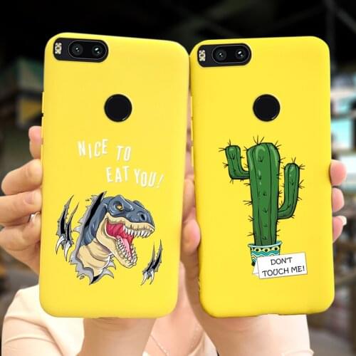 Case For Xiaomi Mi A1 MiA1 A 1 A2 Lite Cute Dinosaur TPU Silicone Bumper Soft Back Cover for Xiaomi Mi 5X Mi5X X5 Phone Case