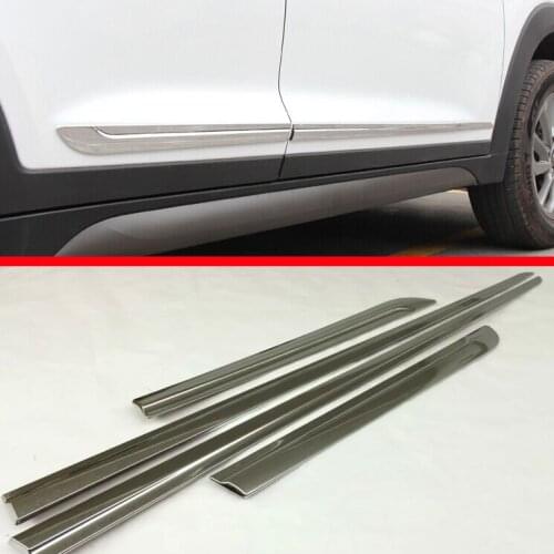 For Hyundai Tucson 2016-2018 ABS Chrome Side Door Body Molding Moulding Trim