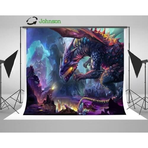 Dragon Energy Gem Stone Crysta Mountain background polyester or Vinyl cloth High quality Computer print wall backdrops