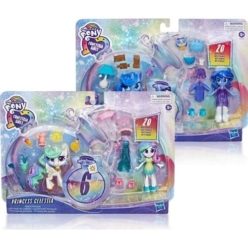 My Little Pony Equestria Girls Princess Celestia Action Figure Toys Collection Model Girls Pretend Play Toy with 20+ Accessories