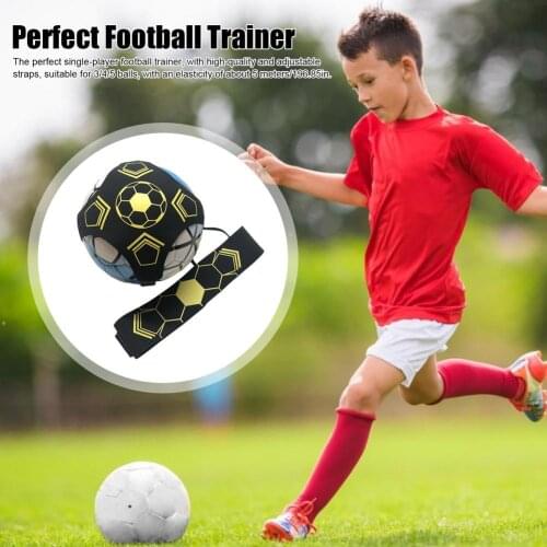 Soccer Ball Practice Belt Football Kick Training Belt Adjustable Trainer Train Equipment Practice Belt Hands Kids Adult Soccer F