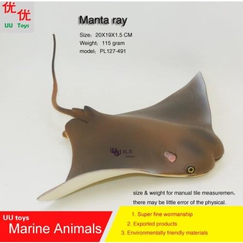 Hot toys devil rays flying rays Manta ray Simulation model Marine Animals Sea Animal kids gift educational props Action Figures