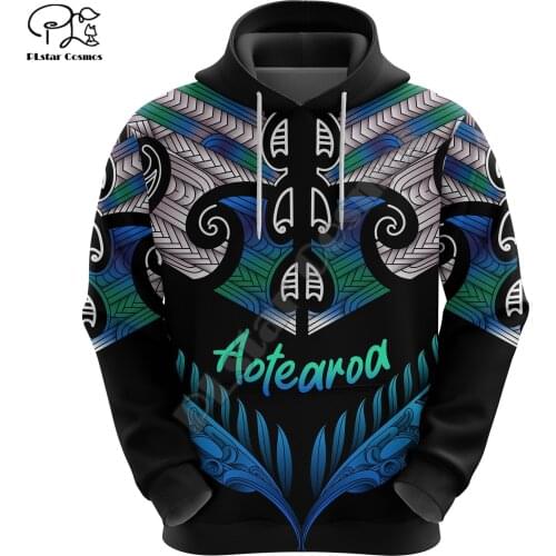 NewFashion Newest New Zealand Flag Country Maori Aotearoa Tribe Tattoo 3Dprint Men/Women Streetwear Harajuku Hoodies Pullover A7