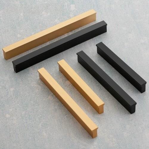 JD Kitchen Cabinet Door Drawer Handle American Modern Simple Aluminum Alloy Nordic Long Wardrobe Furniture Handles Hardware