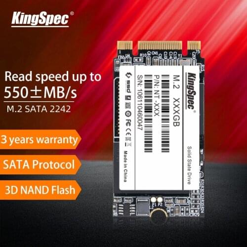 KingSpec m.2 SSD 240gb 2242 hdd M.2 NGFF SATA 256 512gb SSD Disk 1TB Solid State Drive hd for Jumper ezbook 3 pro M2 PC Laptop