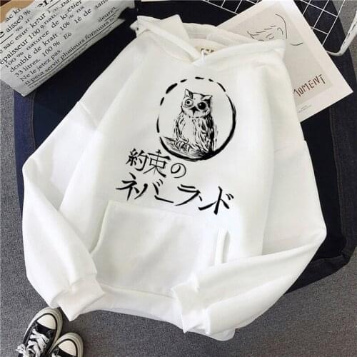 2021 The Promised Neverland Hoodies Sweatshirt Men Women Fashion Japanese Anime Streetwear Emma Norman Ray Unisex Hooded