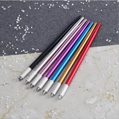 Microblading Tattoo Machine Tools Tattoo Permanent Eyebrow Makeup Manual Pen for Round Needles Handle Eyelash Mini Makeup Tool