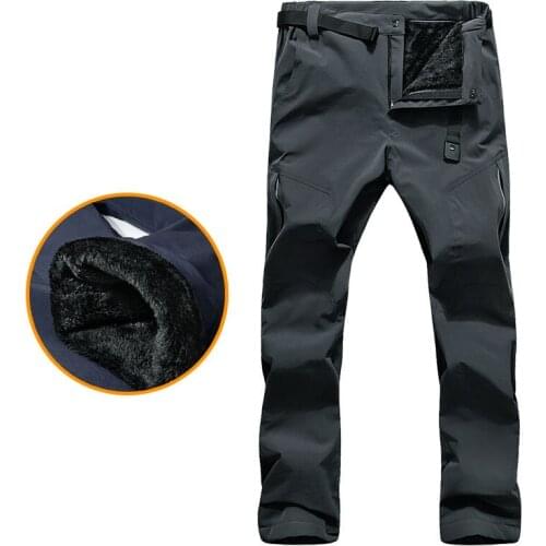 2021 Men Winter Softshell Pants Women Fleece Outdoor Pants Trekking Camp Climb Hiking Ski Warm Fleece Travel Trousers Waterproof