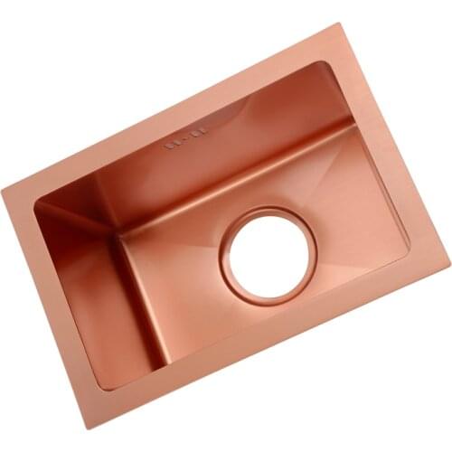Stainless Rose gold Undermount Sinks Set Kitchen Small Sink Balcony Household Small Sink Single Slot Kitchen Sink