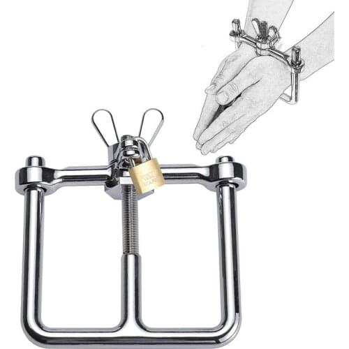 2020 Adult Games BDSM Torture Stainless Steel Handcuffs Bondage Cuffs Sex Toys for Couples Slave Restraints Adult Games Fetish