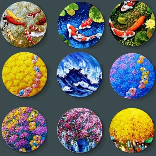 Duong Ngoc Son Painting Wall Plate Beautiful Decorative Plate Home Living Room Restaurant European Style Art Plate