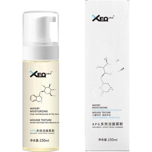 XEQ 150ml APG Multi Effect Limpiador Facial Watery Moisturizing Mousse Texture Face Cleaner Moisturizing Face Wash