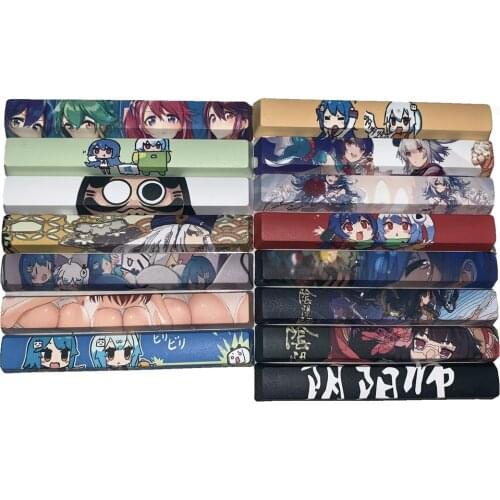 Personality Anime Cartoons keycap PBT Sublimation Space Bar Keycap Mechanical Keyboard Keycap OEM Profile 6.25 Standard