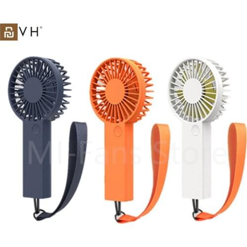Youpin VH Mini Hand-held Fan Small Portable Fashion Hang Rope 10 Hours Endurance Micro USB Charging Summer Outdoor Mini Fan