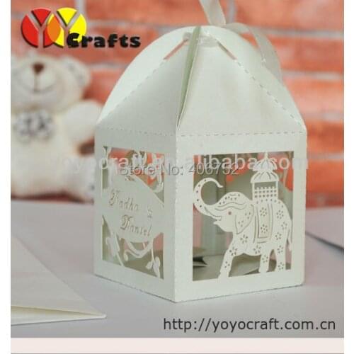 Elephant chocolate box wedding party favours laser cut wedding favor boxes in china, wedding gifts box