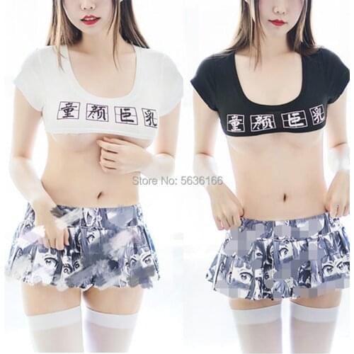 Japanese Anime Panties School Girls cosplay Cute Manga Print Mini Pleated Skirt Lingerie Summer Cute Clothing