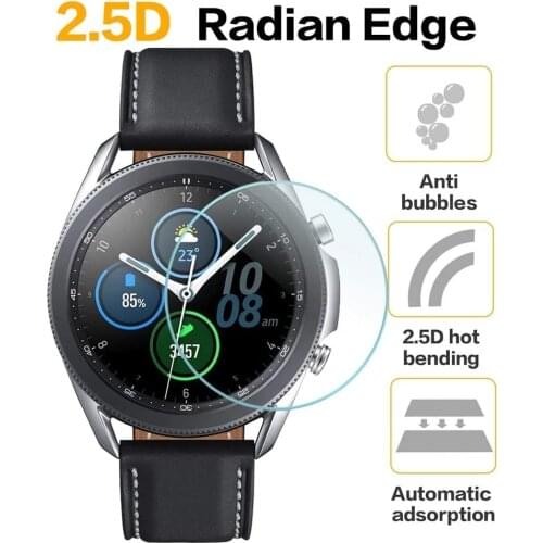 For Galaxy Watch 46/42/3 41/45/Active 2 40 Tempered Glass for Samsung Gear S2 S3 Classic Frontier Screen Protective Glass Films