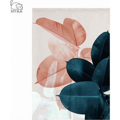 Modern Leaves Door Curtain Living Room Bedroom Japanese Entrance Curtain Noren Curtain Door Curtains
