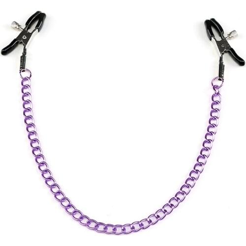 Stainless Steel Metal Chain Nipple Milk Clips Breast Clip Sex Slaves Nipple Clamps Sex Toys Butterfly Style for Couples