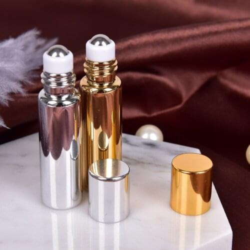 1 Roller 5ml Essential Oil Roller Bottles with Glass Roller Balls Aromatherapy Perfumes Lip Glass Roll on Bottle