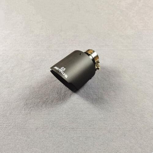 1 Piece Single Matte Carbon Exhaust Muffler Pipes Auto 304 Stainless Steel Car Rear Exhaust System