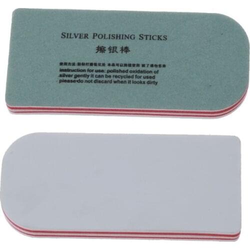 10Pcs Double-Sided Tarnish Remover Jewelry Cleaning Polishing Sanding Sticks