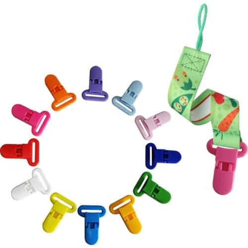 10 Pcs/Lots 25mm Pacifier Clip Plastic Clip Alligator Clip DIY Clip Multi-Purpose Clip Sewing Garment Accessories