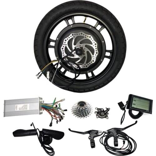 16 Inch 48V 500W 800W Electric Bike Motorcycle Rear Hub Moto Conversion Kit