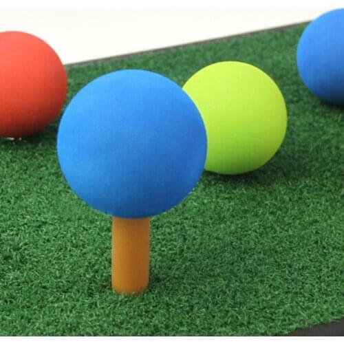 2Pcs 60mm Golf Balls Elastic Solid Color EVA Golf Practice Balls for Outdoor Sports