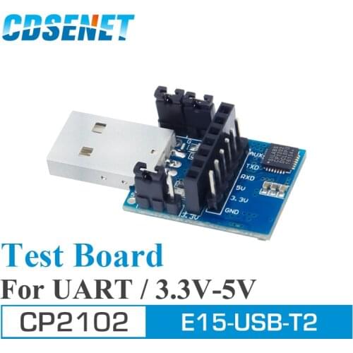 2pc/lot USB UART CP2102 E15-USB-T2 CDSENET UART USB to TTL 3.3V 5V Wireless Test Board Adapter For RF Serial Module