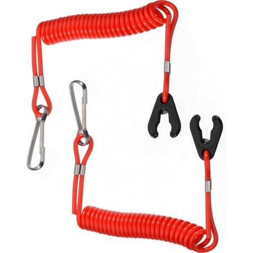 2Pcs JETTING Red Boat Outboard Engine Motor Lanyard Kill Stop Switch Safety Tether For