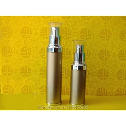 20ML 30ML Golden Airless Cosmetic Bottles,Water Extract Sub Bottle Of Empty Bottles, Cosmetic Emulsion Bottle, 20 Pieces/Lot
