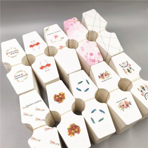 2000Pcs Paper Necklace Cards Wholesale 12*4.5cm Jewelry Bracelet Earring Displays Cards Paper Hand Chain/Necklace Packing Cards