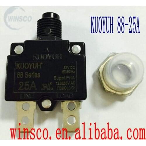 25A Waterproof cap 100% NEW KUOYUH CIRCUIT BREAKER 88 SERIES 25A