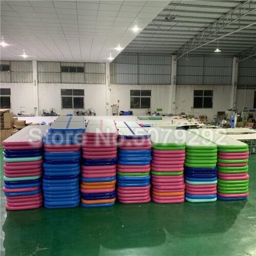 3*1*0.1M Custom Design Drop Stitch Airtrack 8M Cheap Air Track Tumbling Usato Mat For Gymnastics Cheap Air Foor With Pump