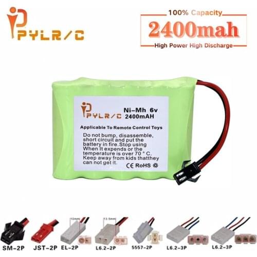 6v Rechargeable Battery For Rc toys Cars Tanks Robots Gun 2400mah Ni-MH Battery AA 6v 2400mah Batteries Pack For Rc Boat 1Pcs