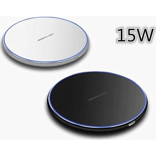 15W Wireless Charger fast charge round aluminium alloy For Samsung Galaxy S10 S9 S8 Note 9 Qi Charging Popular type