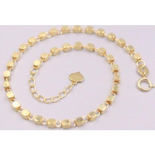 Authentic 18K Yellow Gold Bracelet For Women Girl Lady Fashion Phoenix Tail Hollow Link Elegant 7.48inchL 3.5mmW New