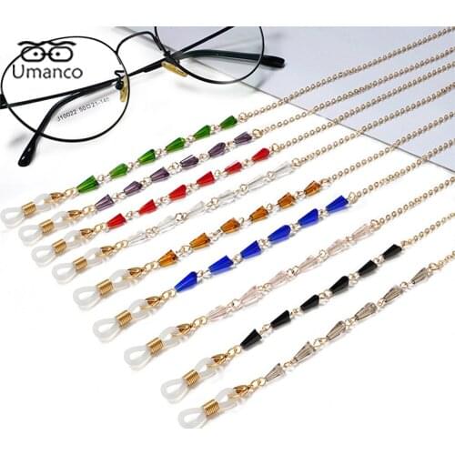 Sunglasses Chain for Women Glasses Chains Anti-Drop Lanyard Necklace Colorful Round Beads Pendant Mask Eyeglasses Jewelry Charms