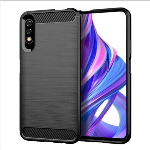 For Huawei Y9s Y 9s Case Carbon fiber Cover Shockproof Case On For Huawei P Smart Pro Honor 9X Pro Cover Full Protection Bumper