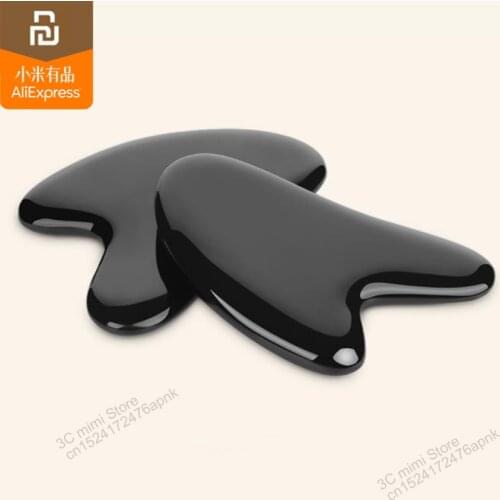 Youpin mijia black buffalo horn facial massage board warming lift firming soothing relaxation facial beauty scraper smart home