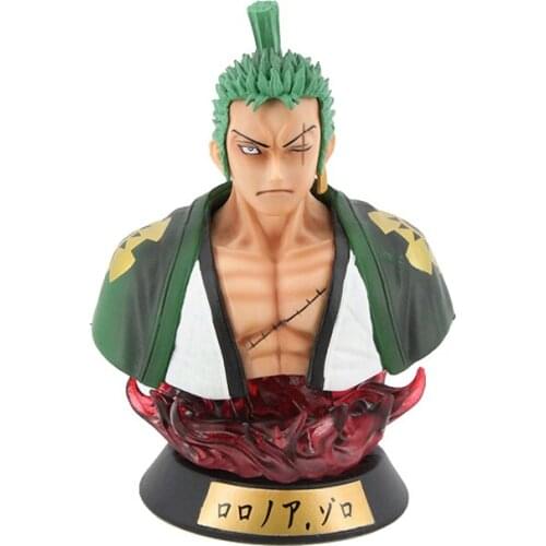 ONE PIECES GK Action Figure Anime Roronoa Zoro PVC Statue Collection Half-length Can Shine Desktop Decoration Toys For Kid Figma