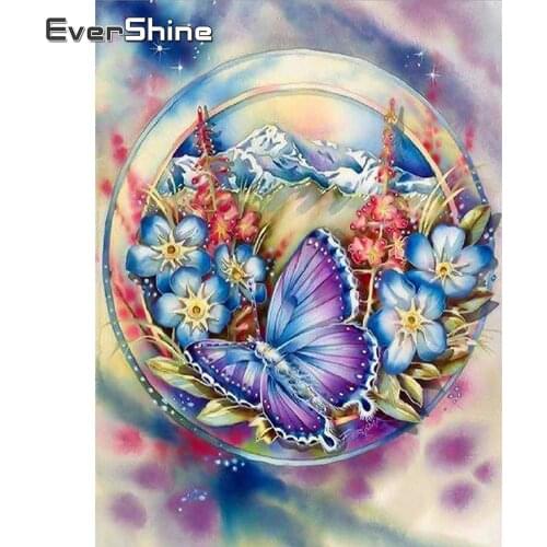 Evershine 5D DIY Diamond Painting Flower Diamond Embroidery Sale Animal Butterfly Cross Stitch Kit Mosaic Rhinestones Art
