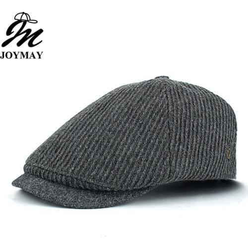 JOYMAY New Winter Cotton Berets Caps For Men Casual Peaked Caps Berets Hats Casquette Cap Y036